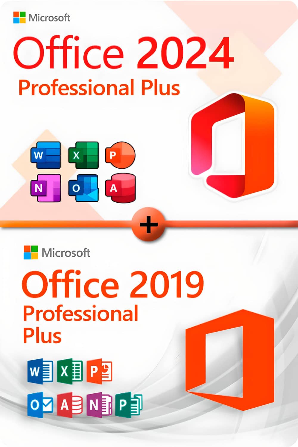 Microsoft Office 2024 Professional Plus + Microsoft Office 2019 Professional Plus License for 3 devices