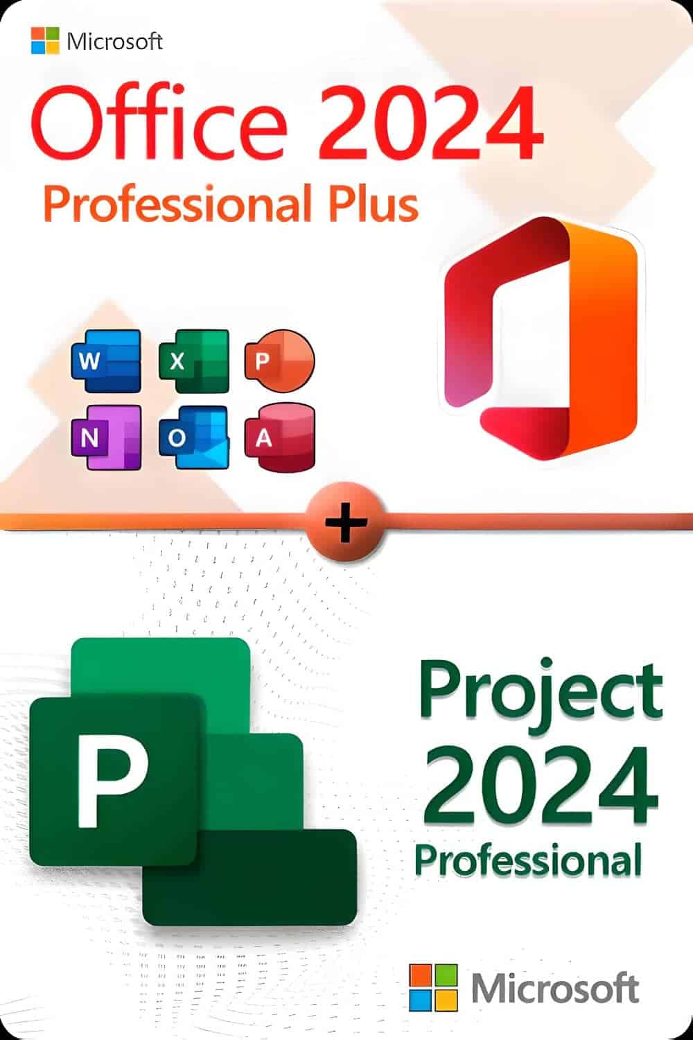 Microsoft Office 2024 Professional Plus + Microsoft Project 2024 Professional License for 3 devices